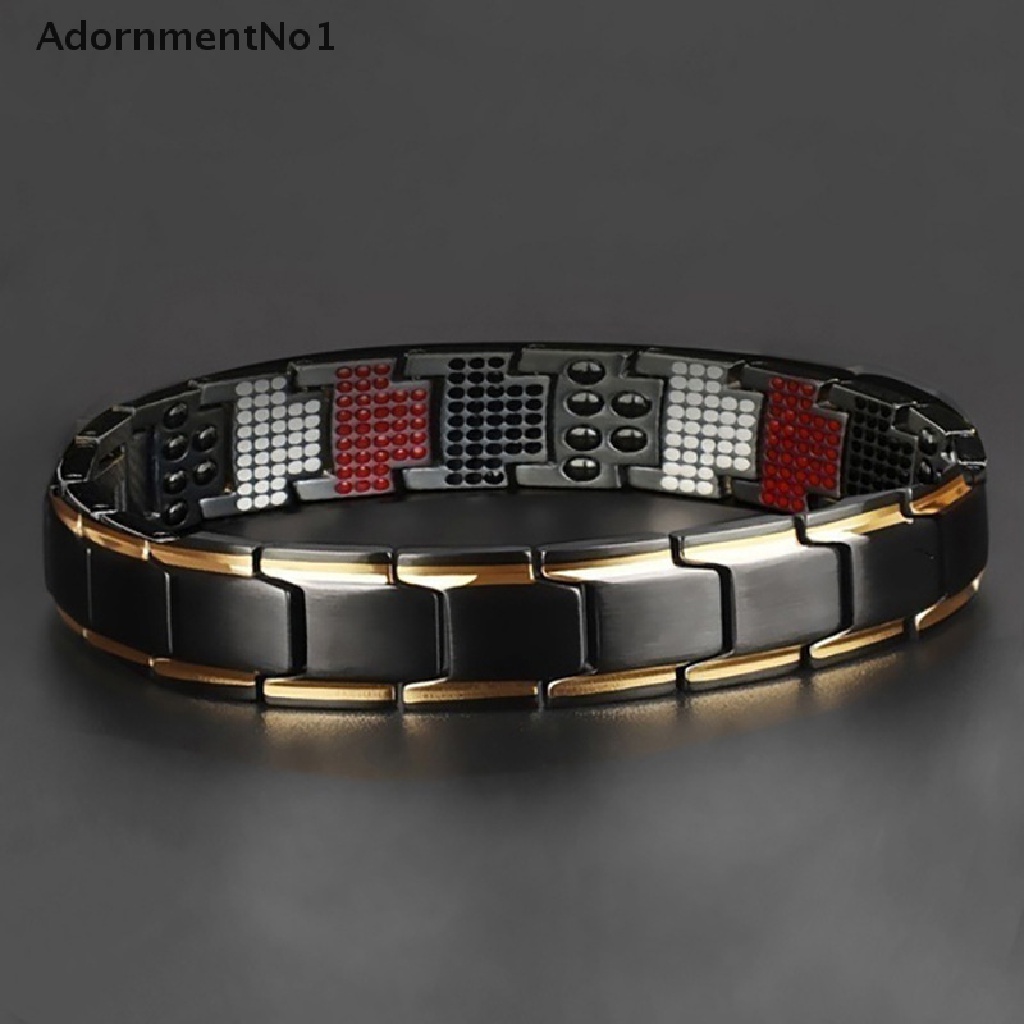 (AdornmentNo1) Gelang Tangan Magnetik Bahan Titanium Steel Untuk Terapi / Menurunkan Berat Badan