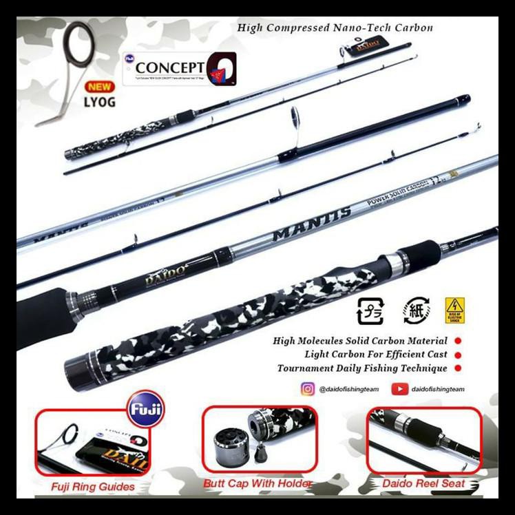 {BISA COD} Joran Ring Full Fuji Daido Mantis 562 165 cm 602 180 cm 10-20lbs 8-17lbs - Daido Mantis