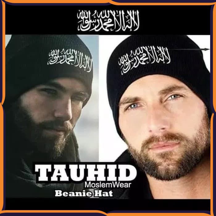 KUPLUK MUSLIM TAUHID TOPI BEANI DAHWAH MUSLIM TOPI KUPLUK TULISAN ARAB FT177