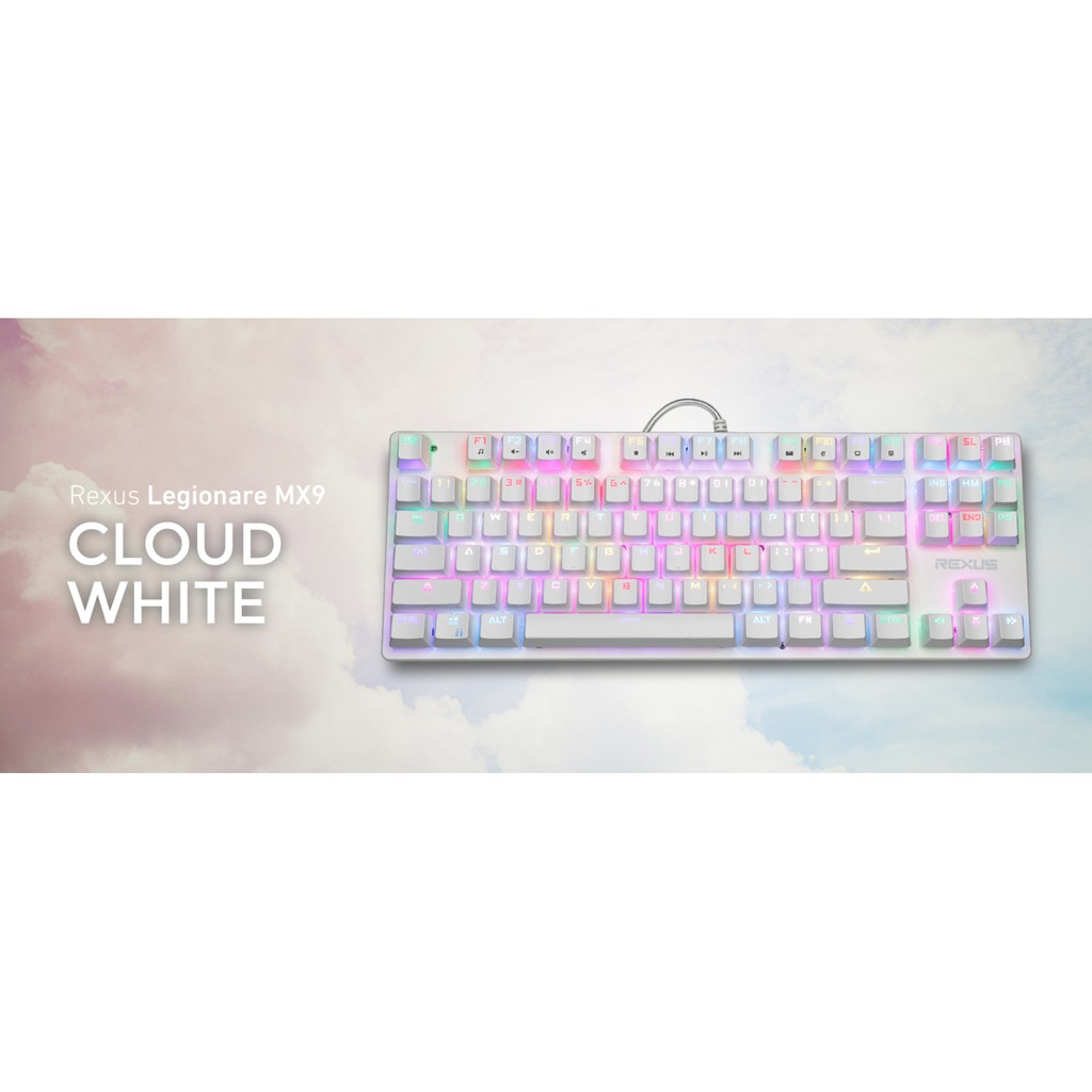 Keyboard Gaming Mechanical Rexus Legionare MX9 RGB LED-Putih