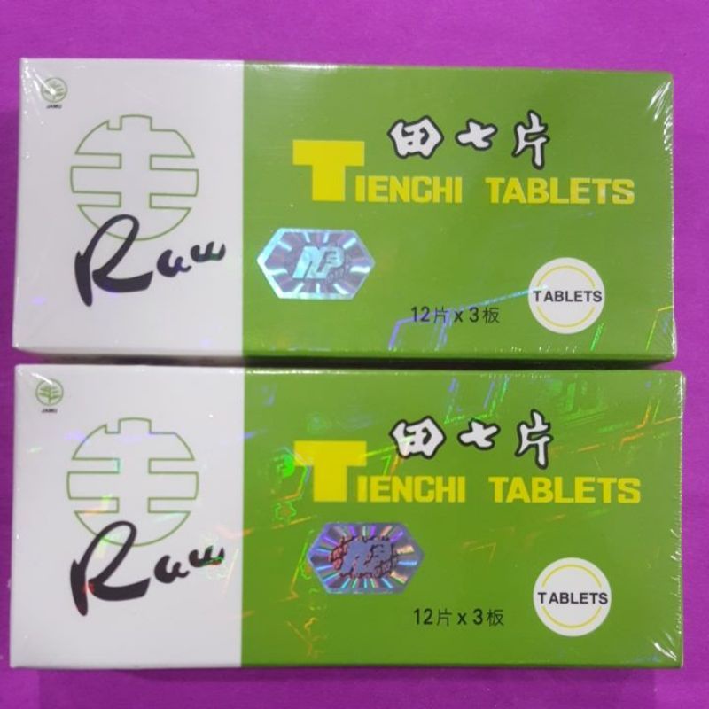 TIENCHI GINSENG TABLET RAW/Obat Kolesterol/@36 TABLET