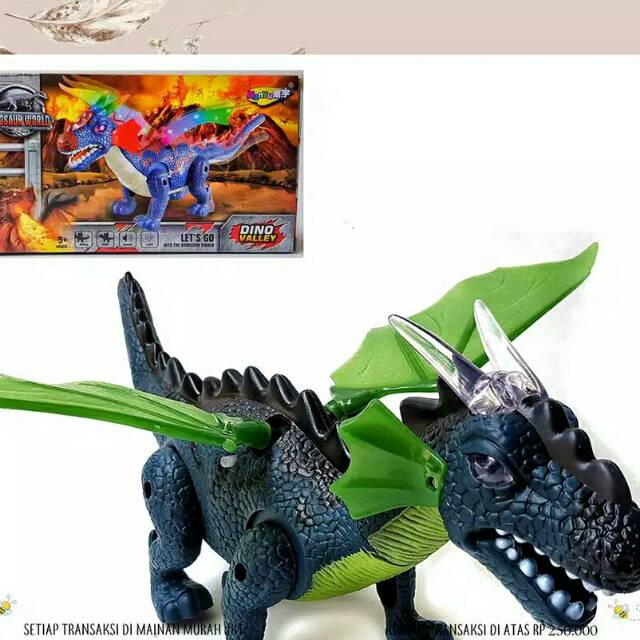  MAINAN  ROBOT DINOSAURUS  NAGA BERSAYAP BATRAI Shopee 