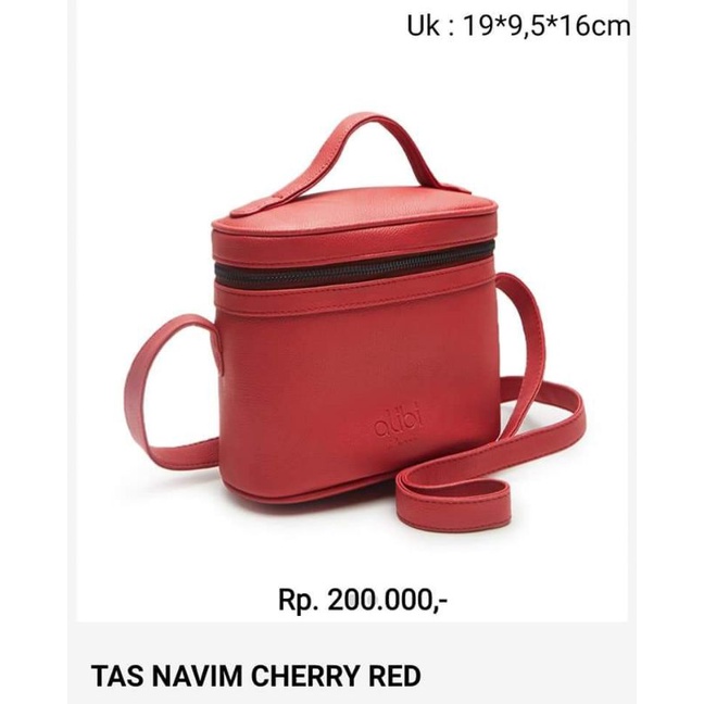 Tas Navim Cherry Red Alibi Paris (Tas Selempang Wanita PROMO)