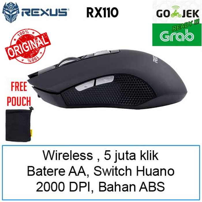 Mouse Wireless Gaming Rexus Xierra RX110 + Free pouch