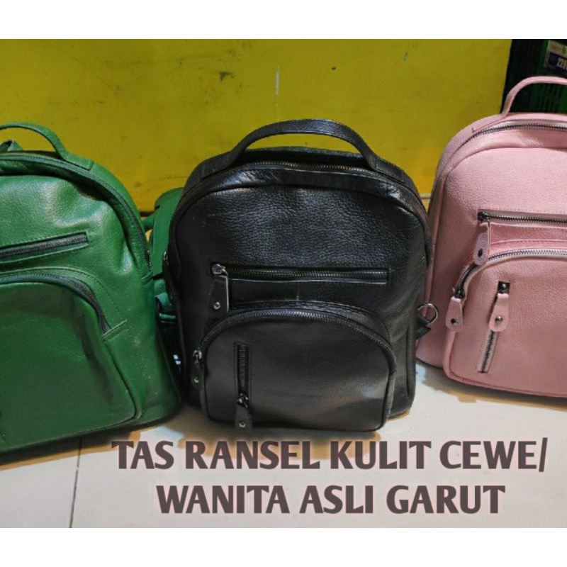 TAS RANSEL WANITA KULIT ASLI GARUT