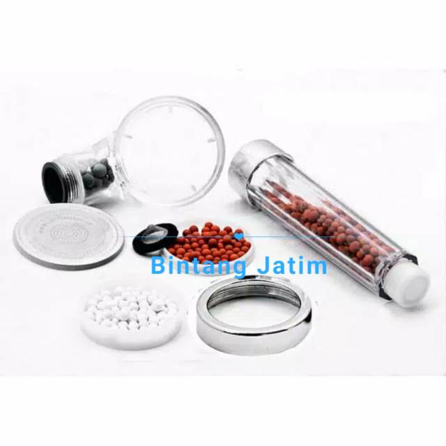 Kepala Shower Filter Aerator 4in1 Mineral Ion Pressure Shower Head