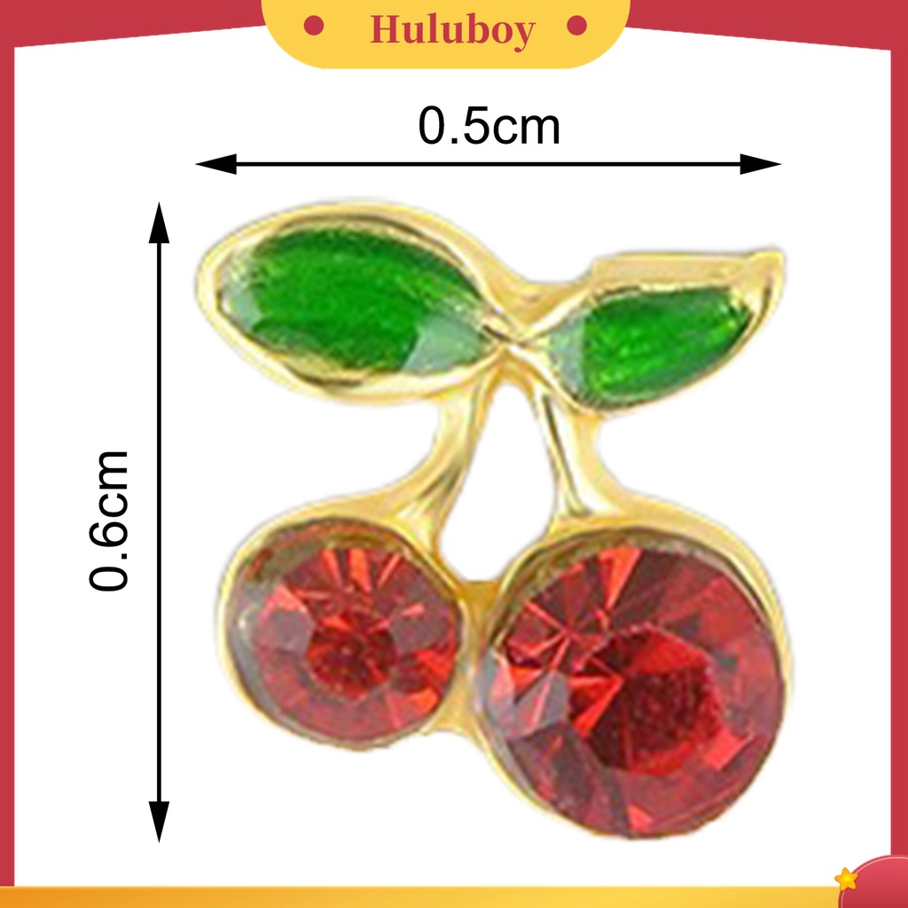 Huluboy Huluboy♡ 10 Pcs Berlian Imitasi Bentuk Cherry Untuk Nail Art
