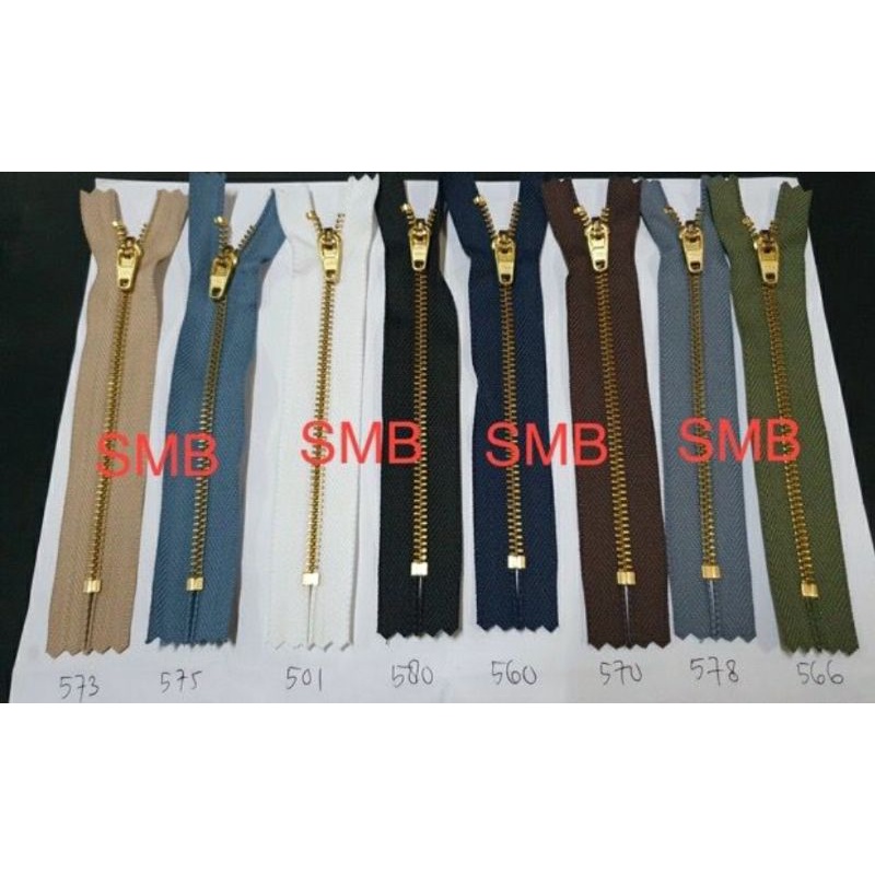 Ritsleting/ resleting / zipper YKK MGC-49 uk 5 inch (12,7cm) untuk celana jeans 1 lusin isi 12 pcs