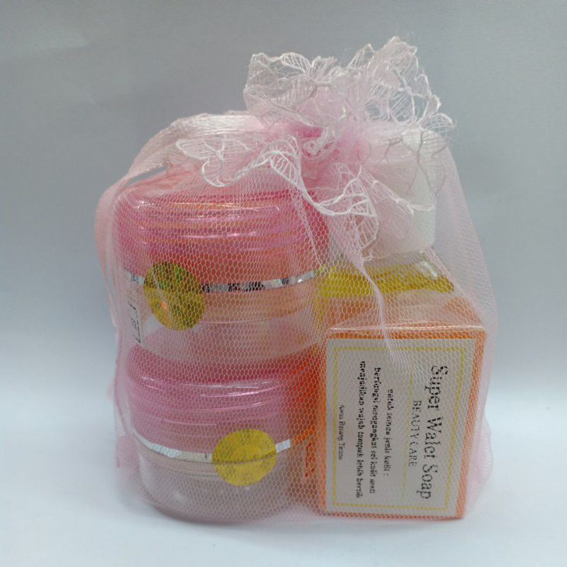 CREAM WALET HEEBAL PINK. POT PINK 4IN1