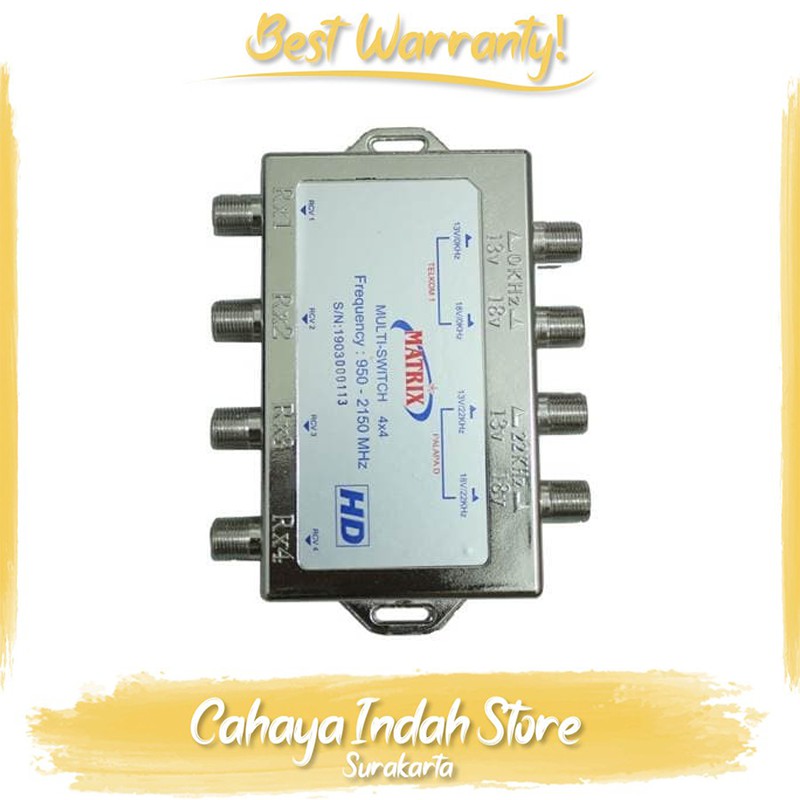 Multiswitch  4x4 Matrix Parabola 2 LNB Satelit 4 Receiver Termurah CIS