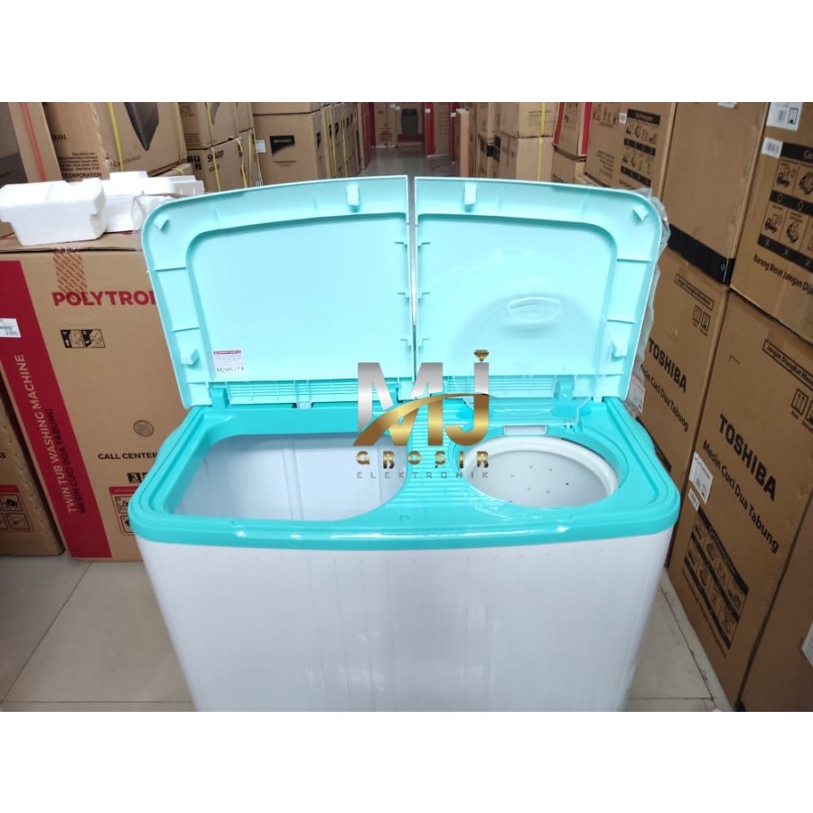 MESIN CUCI POLYTRON PWM 8076 8KG 2 TABUNG PWM8076 8 KG