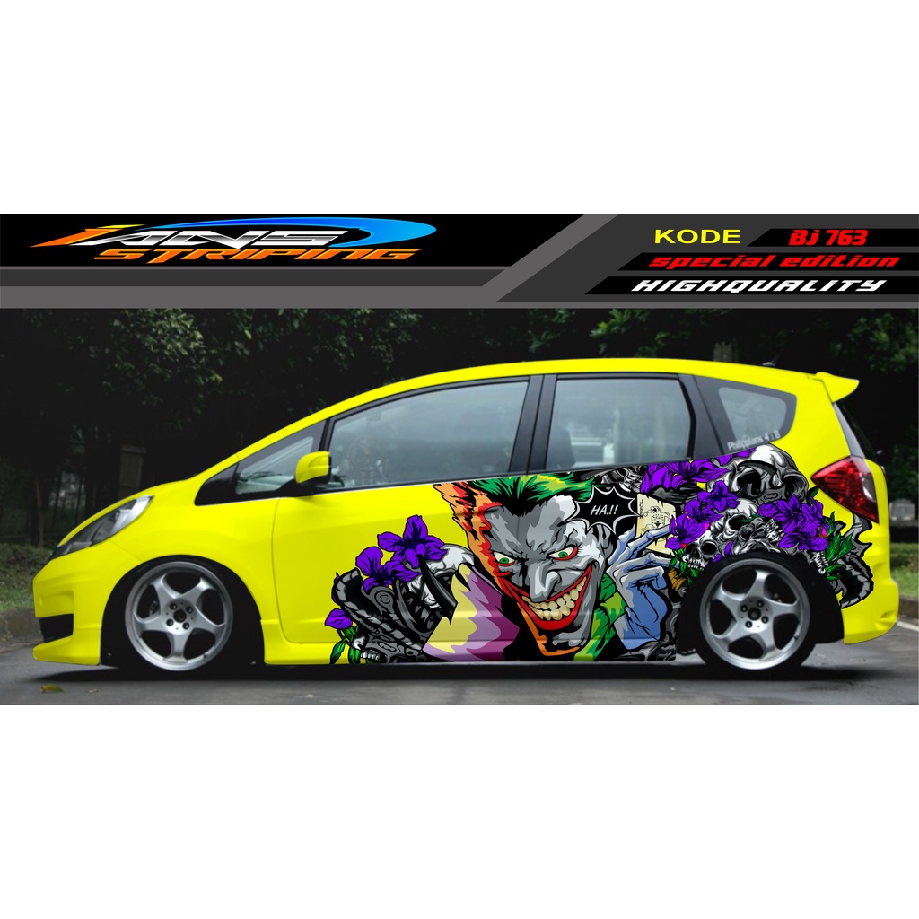 VARIASI STIKER MOBIL HONDA BRIO AGYA JAZZ AVANZA YARIS / DECAL STICKER MOBIL JAZZ / STIKER MOBIL