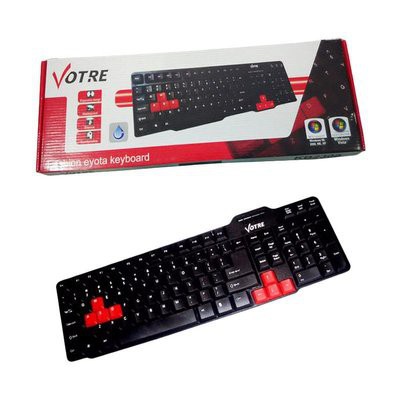 KB2308 | KEYBOARD USB VOTRE KB2308 ORIGINAL RESMI RED BLACK