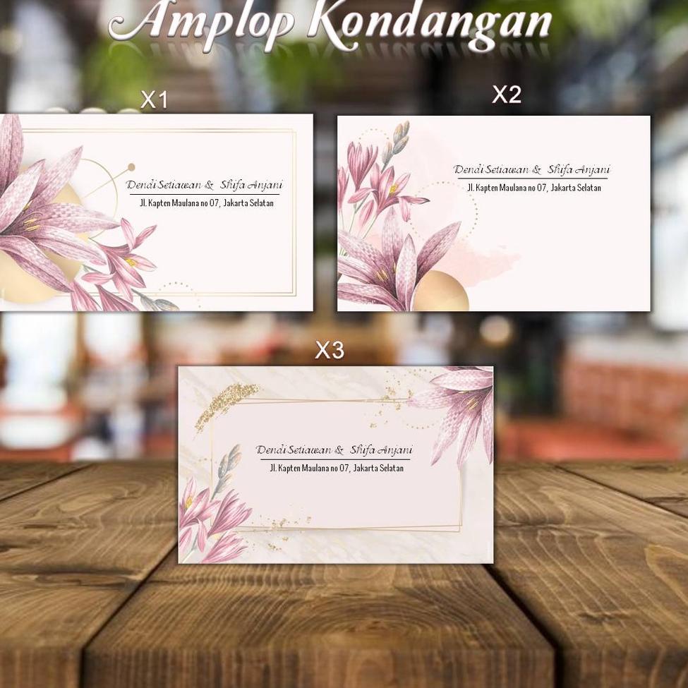 

(C1Q1) Kode X1, X2, X3 - Amplop Kondangan / Amplop Desain / Amplop Nama - @TM_Desain isi 50pcs //Top@murah