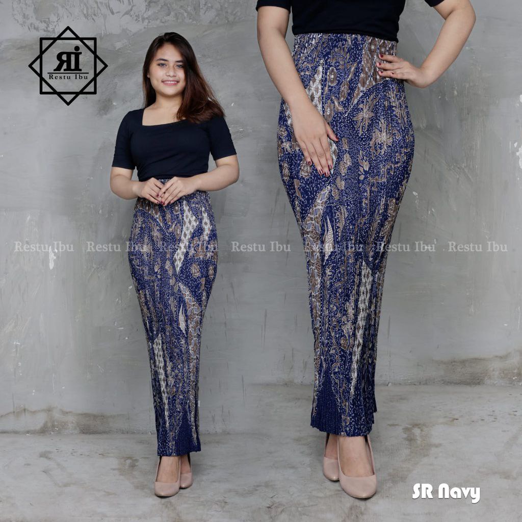 Rok Plisket Span Kerja Wanita Motif Batik Bodycon Badan Kecil Dan Besar Bisa Pakai Bawahan Kebaya Tunik Kemeja Bahan Semi Silk Sutra Premium