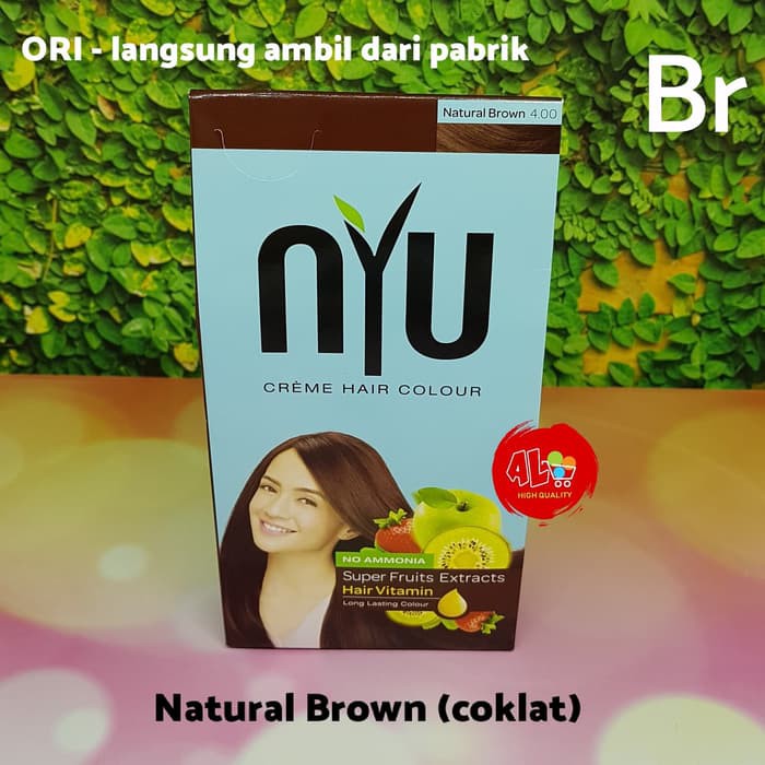 PALING LARIS - Pewarna Cat Rambut NYU Creme Hair Colour Natural Brown Coklat