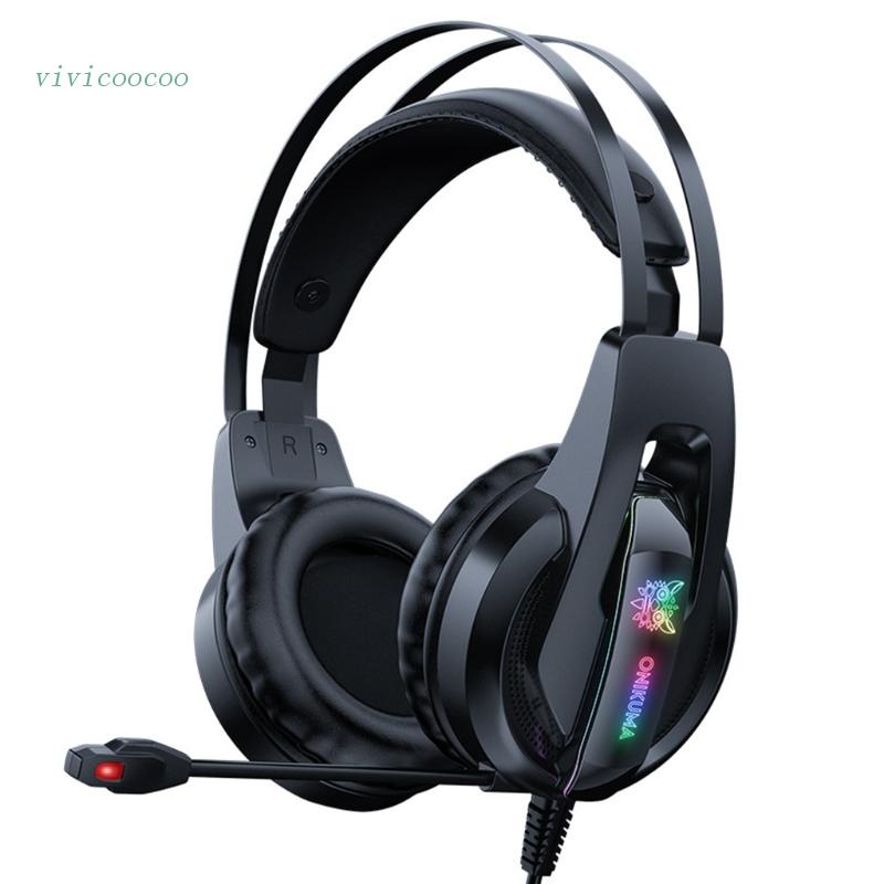 Vivi Headset Headphone Gaming Noise Cancelation Aktif RGB Untuk Anak Laki-Laki / Perempuan