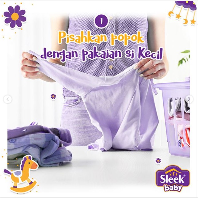 450 ML (Pouch) Sleek Baby LAUNDRY DETERGENT / Paket Spesial Deterjen Cair Konsentrat sabun cuci baju bayi refill