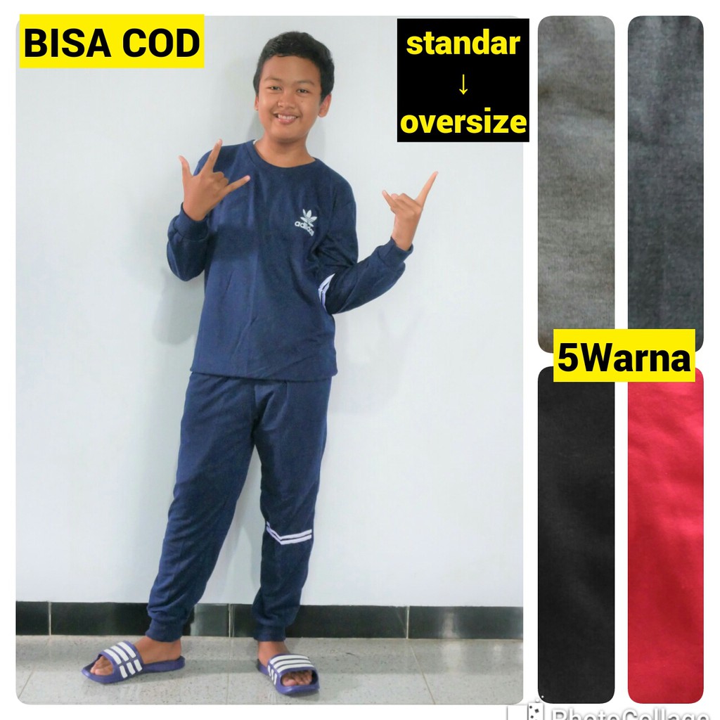 SETELAN JOGGER SWEATER DEWASA JUMBO OVERSIZE Stelan olahraga pria dan wanita unisex