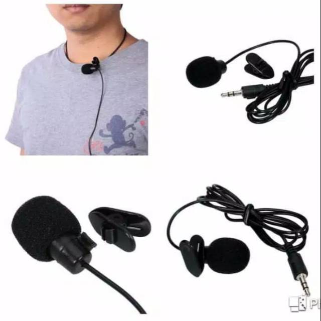 Mic Clip On Microfon 3.5mm Jepit Mic Youtuber Vlog