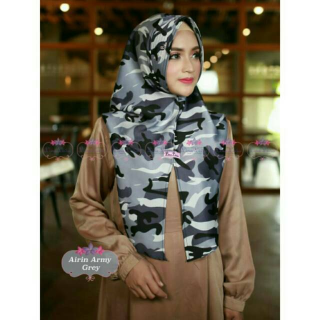 Jilbab Kerudung Bergo Instan Hijab Instant Linalivia Airin Army Terbaru Kekinian Model Hamidah Dewas