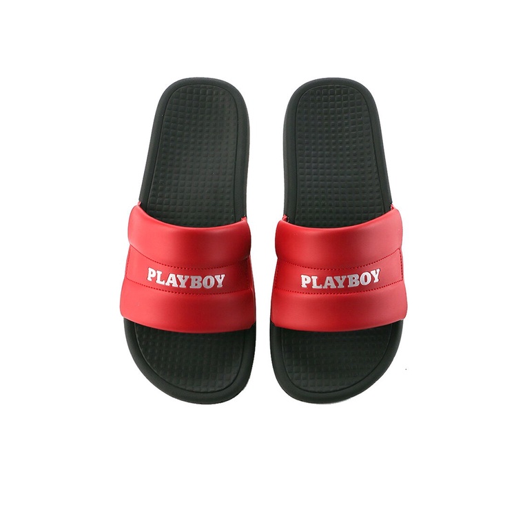 SANDAL SLIDE PLAYBOY PRIA ORIGINAL CASUAL BRANDED ASLI MERAH PL20