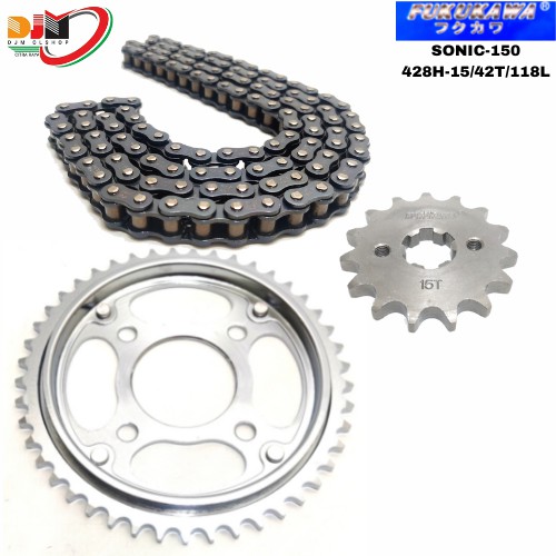 Gear Set Fukukawa Gir Paket Honda Sonic 150 428H-118L/15-42T