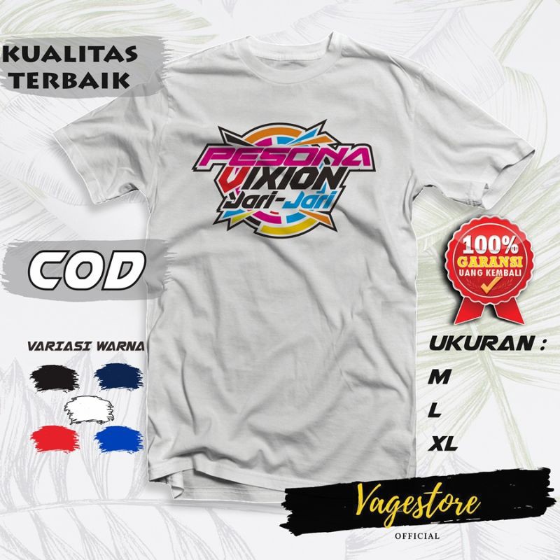 PAKAIAN ATASAN BAJU KAOS YAMAHA VIXION JARI JARI VIJAR NEW TONGKRONGAN PESONA INDONESIA SUNMORY