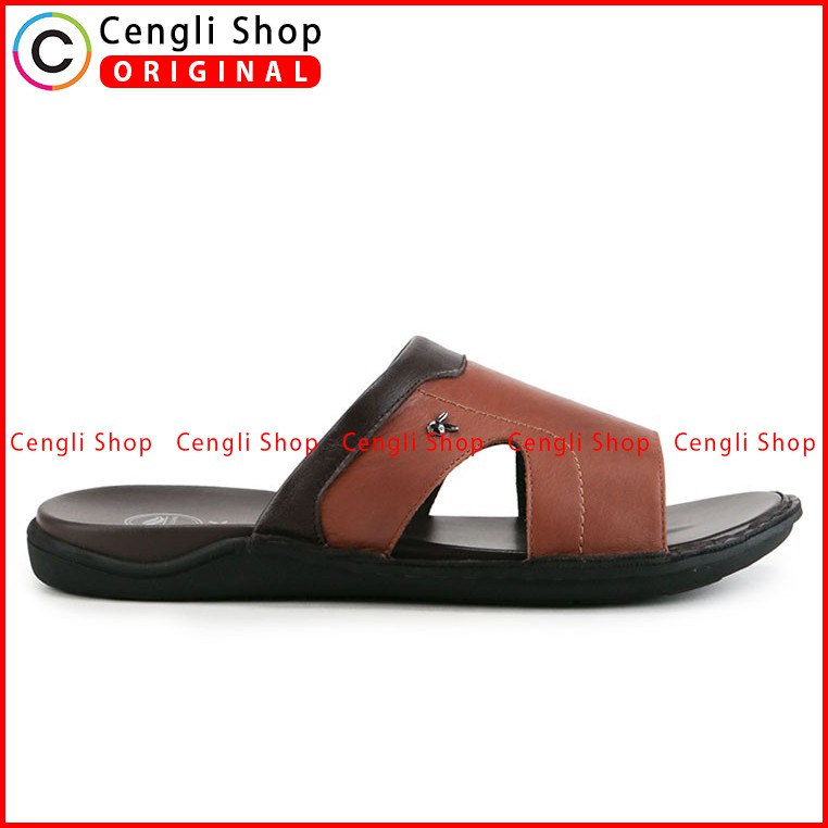 PLAYBOY SANDAL KULIT CASUAL PRIA ORIGINAL TERBARU BRANDED COKLAT PLD4