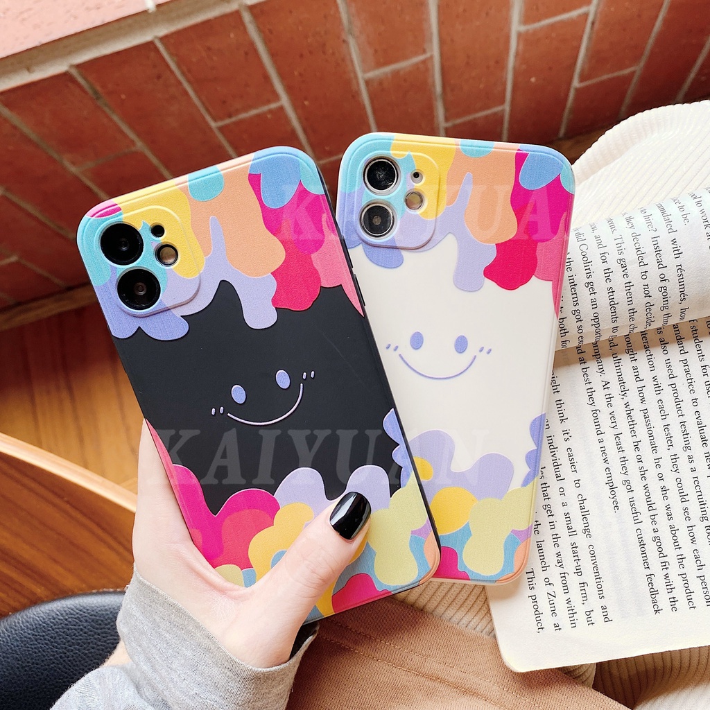 Case NFC Motif Smiley Untuk Redmi 10 Redmi Note 11 11S Note10 Pro 10S Xiaomi Poco X3 Pro X3 M3 Redmi 9T Note 8 Pro Note 7 Note 9 Pro Note9S