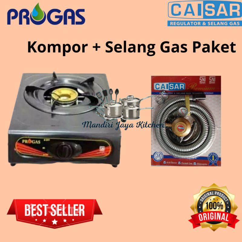 Kompor Progas 1T + Selang Paket Regulator