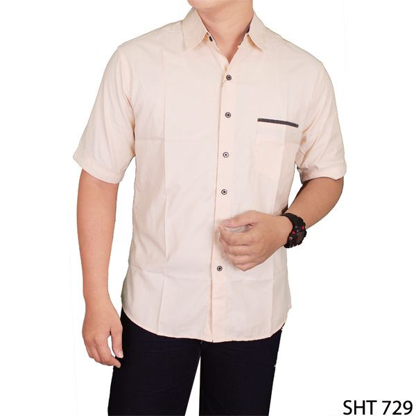 Kemeja Casual Pria Lengan Pendek / Slim Fit - Premium Quality (COMB)