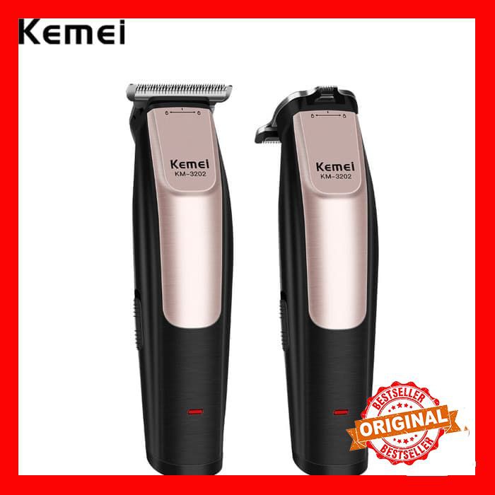 Kemei Hair Clipper Modelling 2in1 Alat Cukur Rambut KM-3202 Original