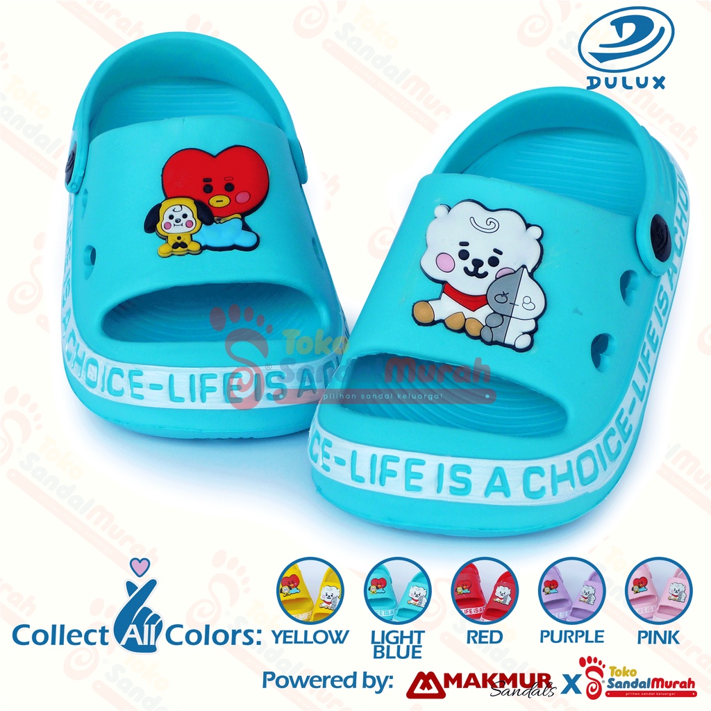 Toko Sandal Murah - Sandal Sepatu Anak Laki-laki Perempuan Selop Karet Karakter Nyaman [TK Sendal Murah LDS 03 A M 383]