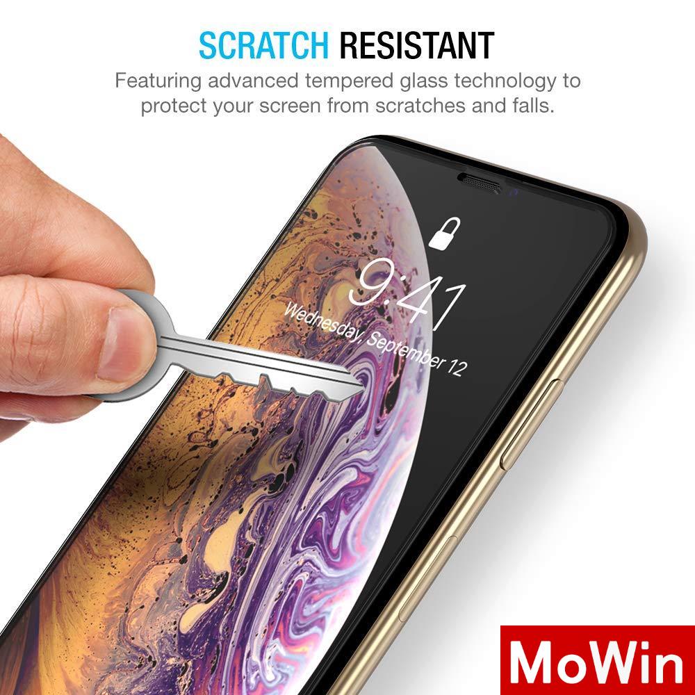 Mowin - 2PCS iPhone Tempered Glass Protective Film Screen Protectors Full screen Full coverage 9HD Hardness Xr 7plus SE2020 MAX Pro Max iphone XS 8plus 11