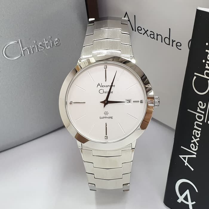 ALEXANDRE CHRISTIE AC 8568 SILVER PRIA GARANSI RESMI 1 TAHUN