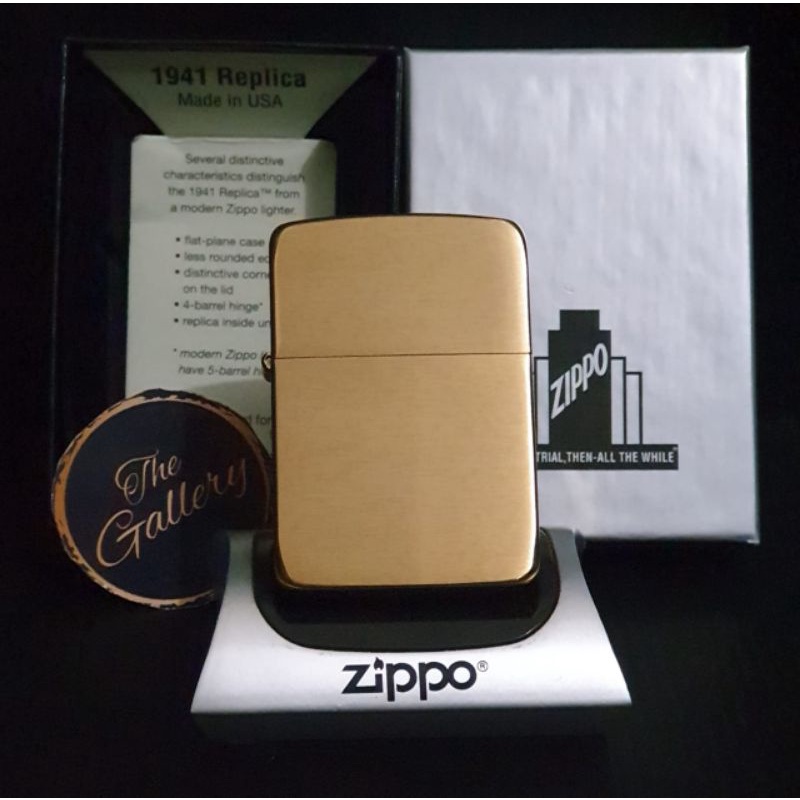 1941B ORIGINAL ZIPPO REPLICA 1941 BRUSHED BRASS