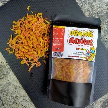 Udang Kering Red Yellow Mix++ Channa Yellow Sentarum Maru Percepat Progress Warna & Bunga 30gr