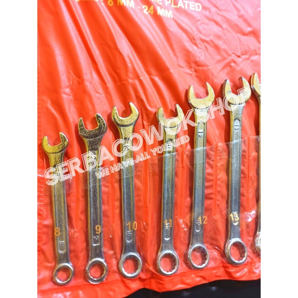 Kunci Ring Pas Set 8-24 mm (11 Pcs) Diamond Combination Spanner Set