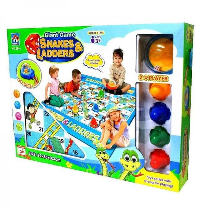 Mainan Anak Ular Tangga Raksasa Ukuran Besar Giant Game Snake Ladder Edukasi 2 3 4 5 6 Tahun TK SD