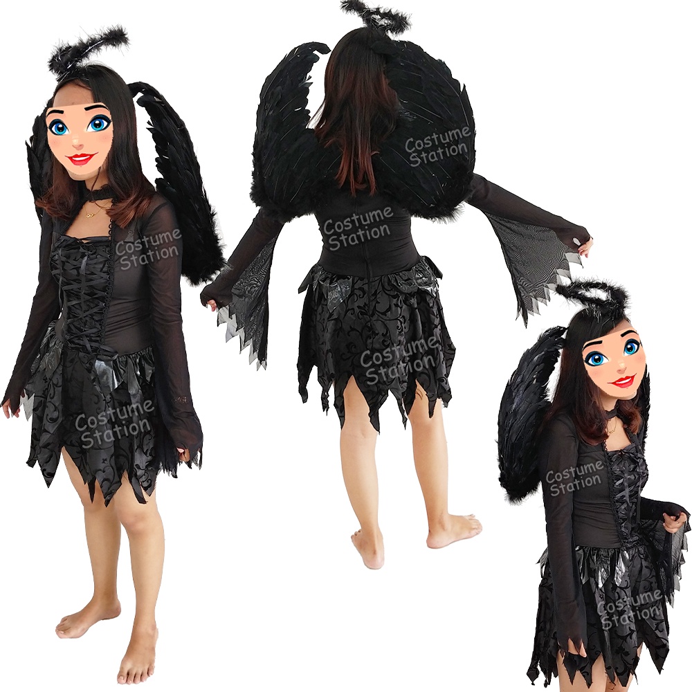 Kostum Black Angel / Costume Malaikat Hitam Devil Halloween dewasa