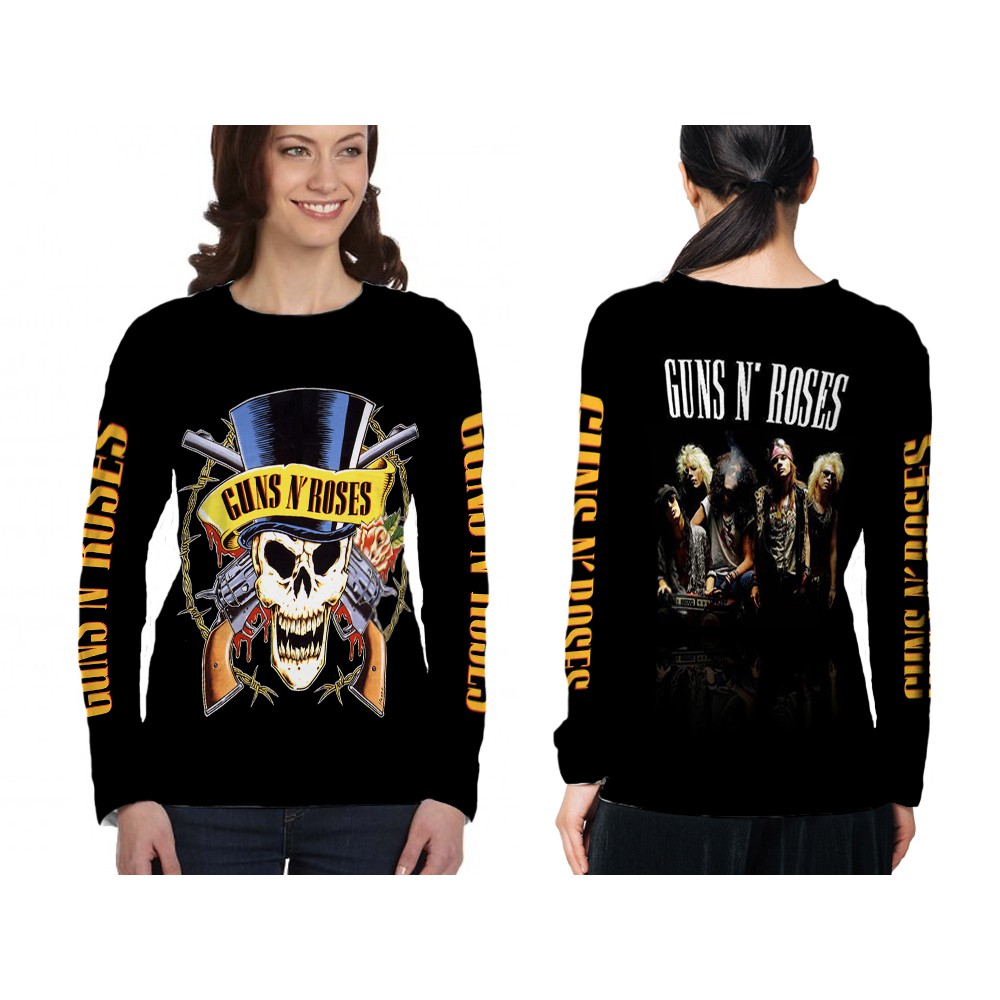 [Riashop] Kaos GUNS N ROSES Lengan Panjang | Kaos GNR Original  | Kaos GNR Wanita
