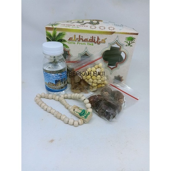 paket oleh oleh haji dan umroh + tasbih + air zamzam