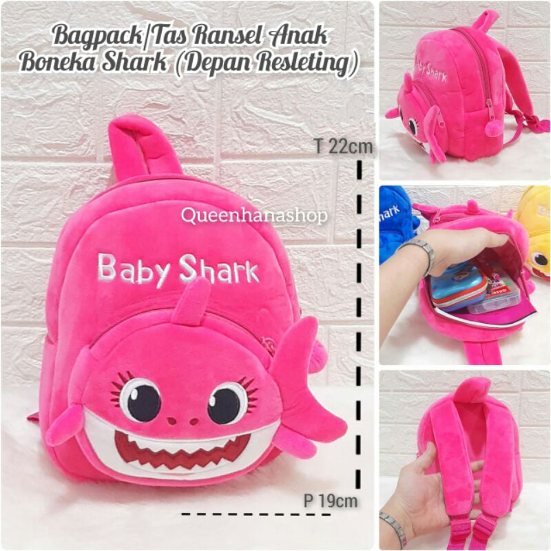 TAS RANSEL BONEKA / TAS BONEKA SHARK / BABY SHARK / BAGPACK BONEKA SHARK / TAS RANSEL ANAK