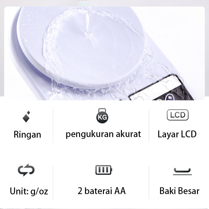 Akurasi tinggi Timbangan dapur bentuk lingkaran elektronik mini 10kg / Timbangan Dapur Digital SF400 / Electronic Portable Kitchen Scale / Timbangan Dapur Digital / Kitchen Scale / Timbangan Digital GSE / Timbangan Kue  / Timbangan Kue Digital 10kg