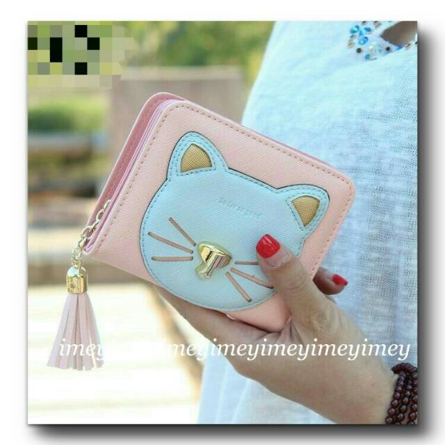 Dompet lipat kepala kucing/dompet murah