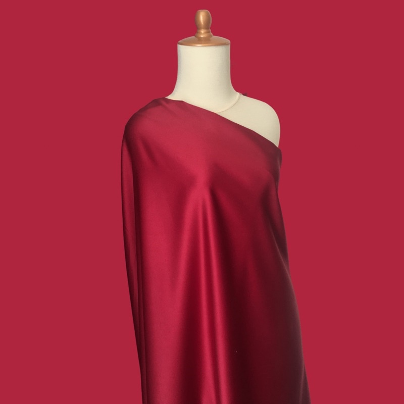 Bahan Kain Satin Velvet Premium Background Backdrop  Merah Hati Dan Merah Marun