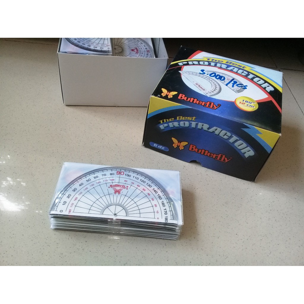 

Penggaris Busur Plastik Glass Ruler 12 cm - Butterfly