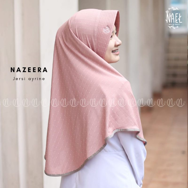 [Ori Nael] NAZEERA••hijab instan jersey ayrine••bergo instan pet list jersey