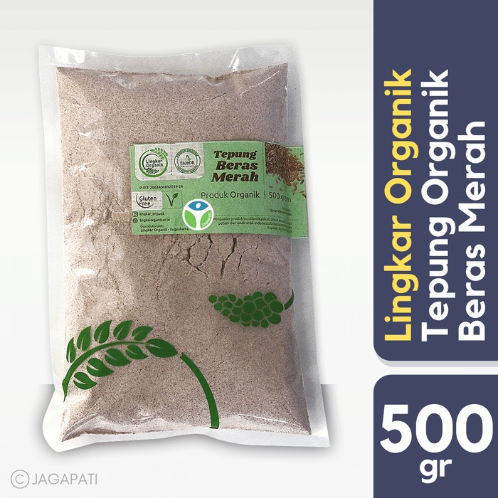 

ketan-beras-tepung- lingkar organik - tepung beras merah 500gr - organik - bebas gluten -tepung-